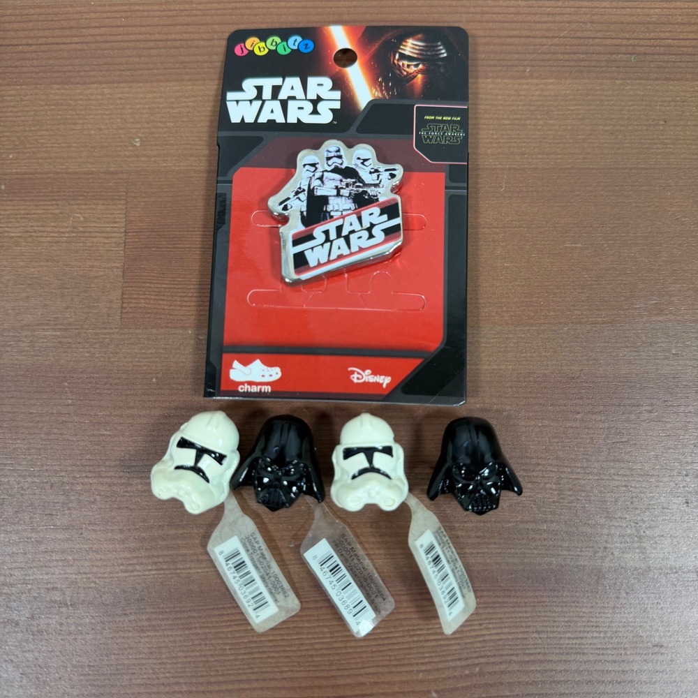 Jibbitz Unisex Star Wars Dark Side Vader Stormtrooper Shoe Charms Multi 5 Pack